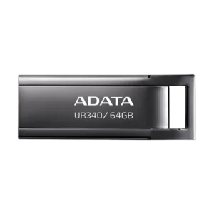 ADATA, UR340 64GB USB 3.2 Gen1 Metal Flash Drive Spillproof Shockproof Dustproof USB Flash Drive Memory Stick Black