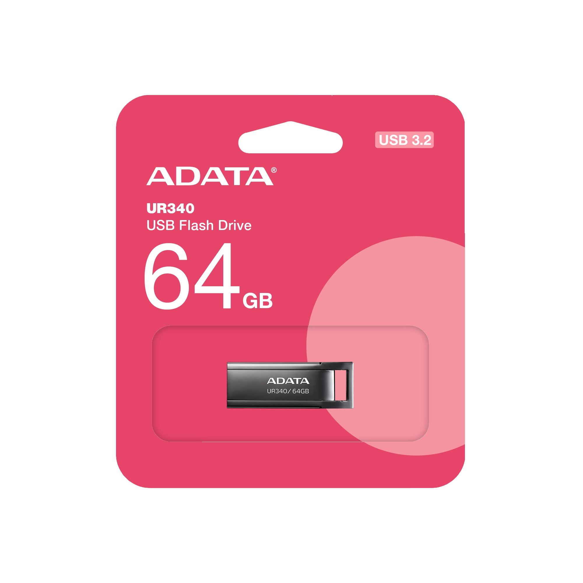 ADATA, UR340 64GB USB 3.2 Gen1 Metal Flash Drive Spillproof Shockproof Dustproof USB Flash Drive Memory Stick Black - Image 5